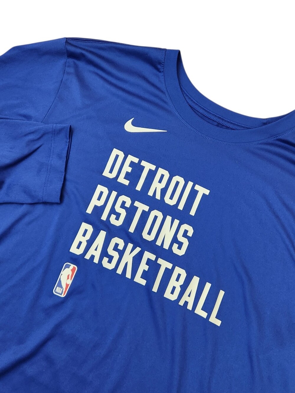 Nike Engineered Dri-Fit Detroit Pistons Long Sleeve Warmup Shooting Shirt Men XL
